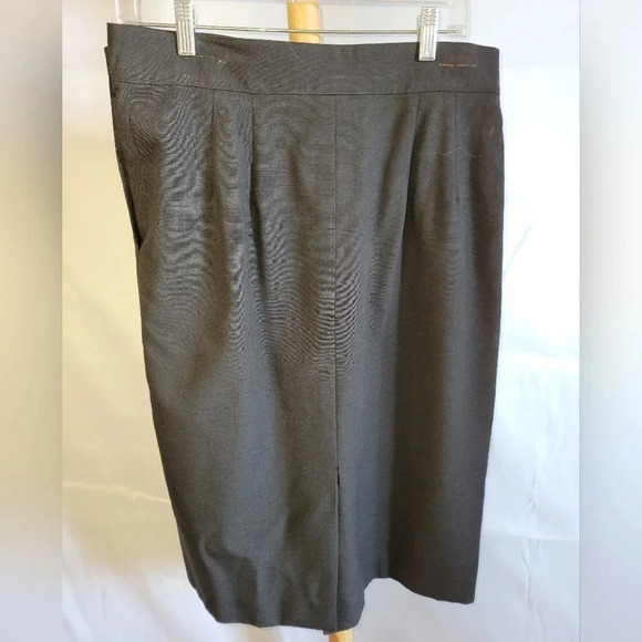 Vintage Braemar Diana Charles Black Pocket Back Slit Size 14 - Picture 5 of 6